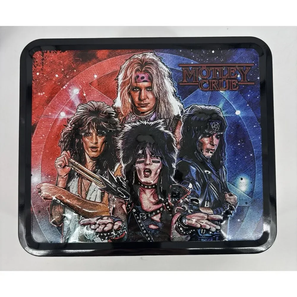 NEW Mötley Crüe Official Embossed Metal Lunch Box Tin Fun Box w/ Original Box